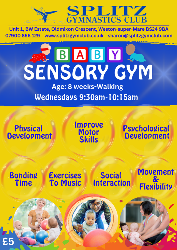 NEW CLASS BABY SENSORY GYM Splitz Gym Club